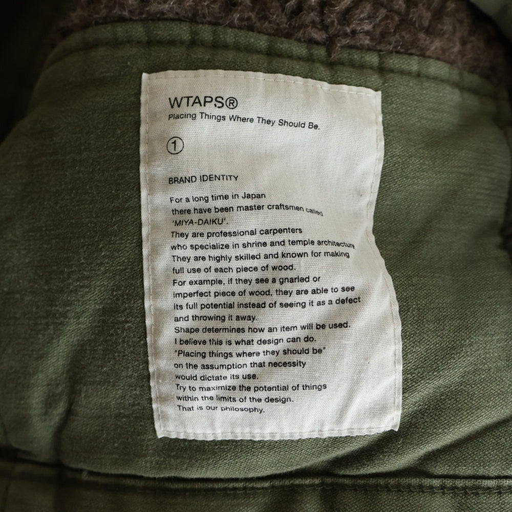 WTAPS(ダブルタップス) 12AW AL-1 JKT 裏ボア フライトジャケット カーキ 122GWDT-JKM05