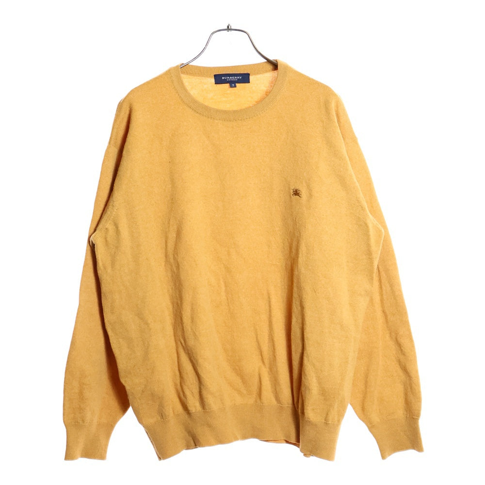 BURBERRY(バーバリー) 胸ロゴデザイン モックネック ニット セーター イエロー