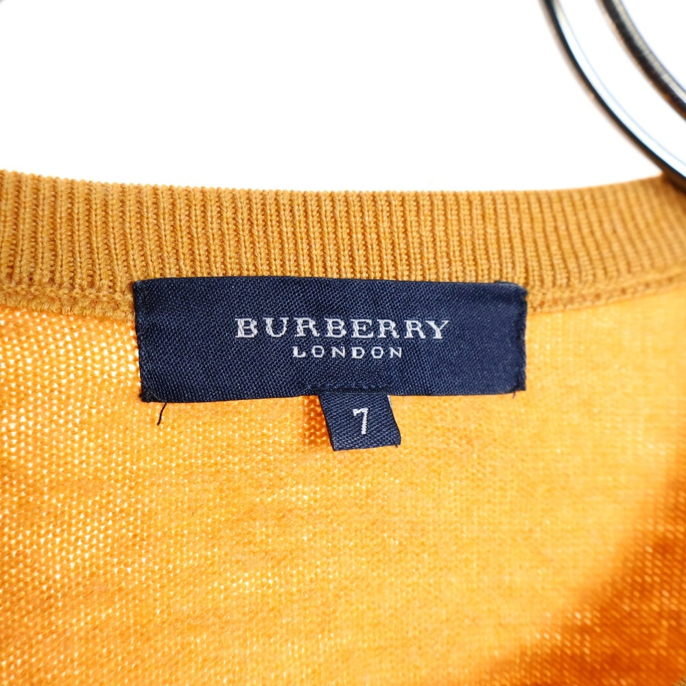 BURBERRY(バーバリー) 胸ロゴデザイン モックネック ニット セーター イエロー