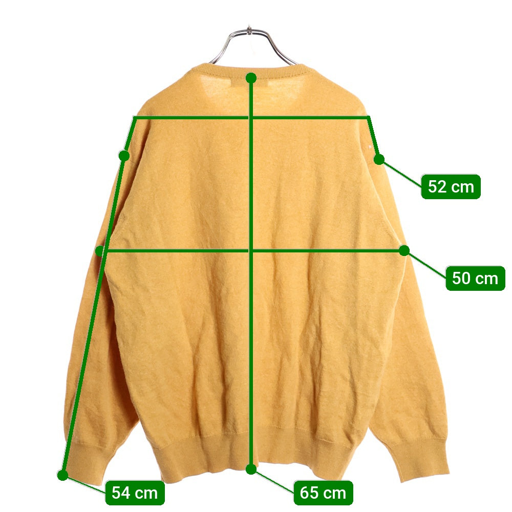 BURBERRY(バーバリー) 胸ロゴデザイン モックネック ニット セーター イエロー