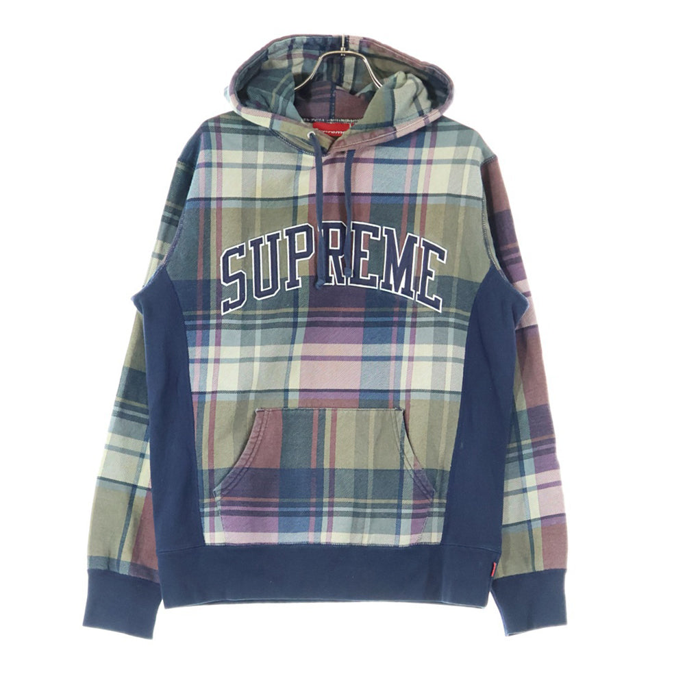SUPREME(シュプリーム) 14AW Arch Logo Plaid Pullover アーチロゴデザイン チェック柄 フーデッド スウェット パーカー マルチ