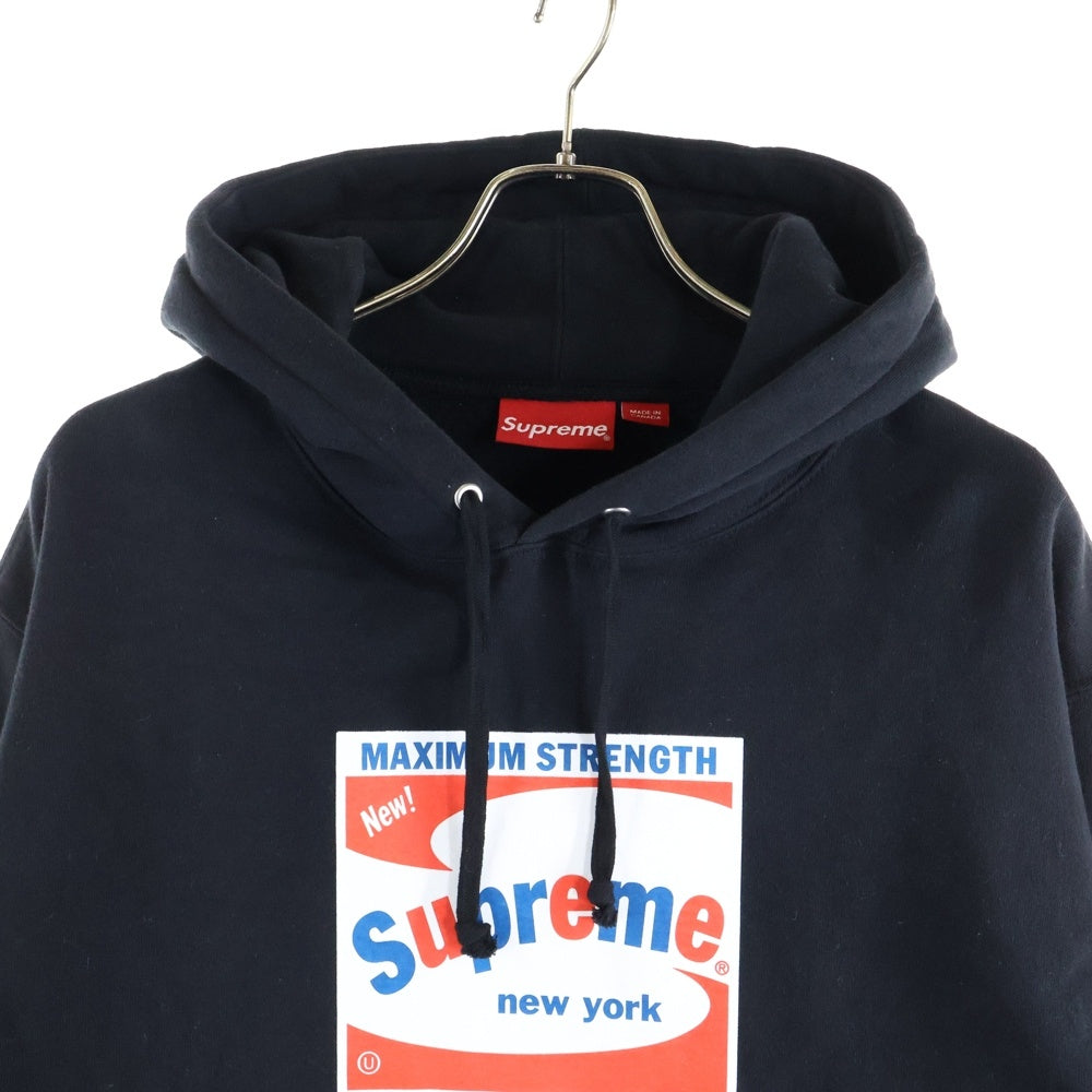 SUPREME(シュプリーム) 21SS Shine Hooded Sweatshirt シャイン フロントロゴデザイン フーデッド スウェット パーカー ブラック