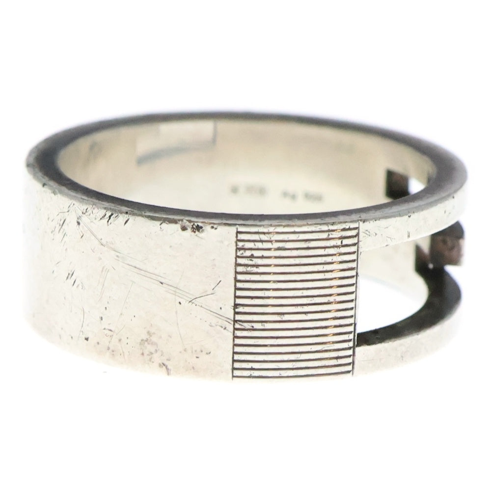 GUCCI(グッチ) ブランデッド カットアウトG リング 指輪 シルバー