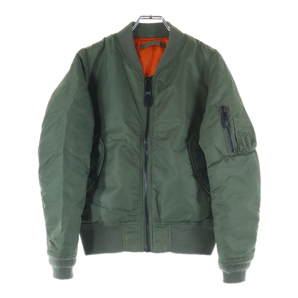 AVIREX(アヴィレックス) MA-1 COMMERCIAL LOGO バック コマーシャルロゴ フライトボンバージャケット ブルゾン カーキ レディース 6252039