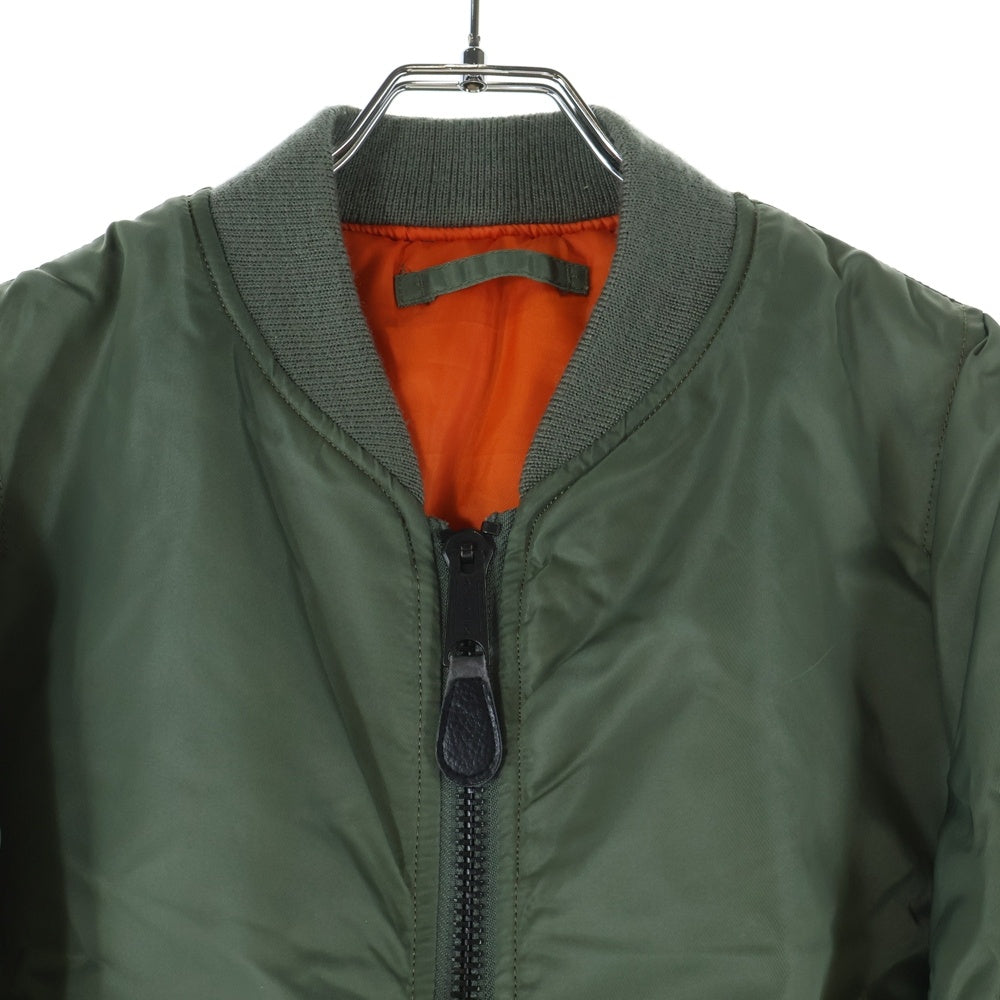 AVIREX(アヴィレックス) MA-1 COMMERCIAL LOGO バック コマーシャルロゴ フライトボンバージャケット ブルゾン カーキ レディース 6252039