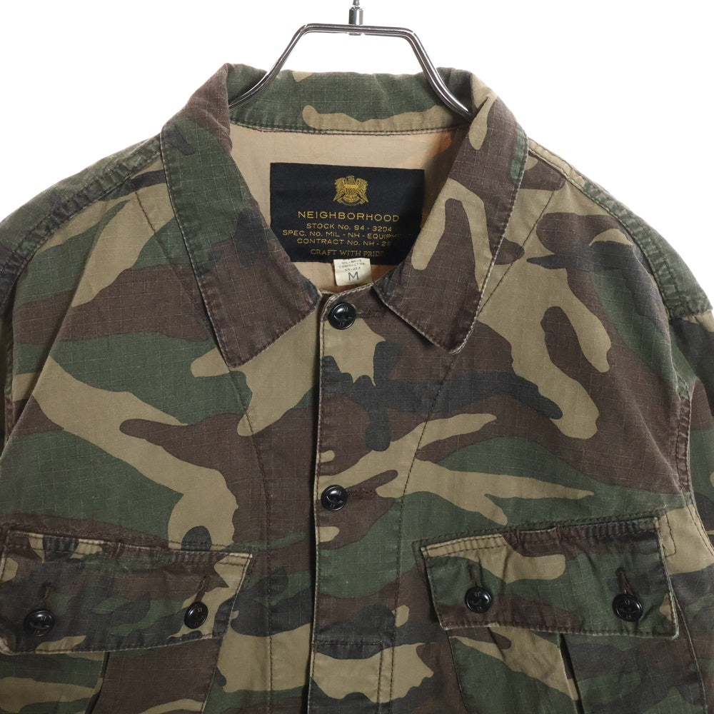 NEIGHBORHOOD(ネイバーフッド) 16SS DOCTOR C-SHIRT カモ柄 コットン 長袖シャツ カーキ 161SPNH-SHM04