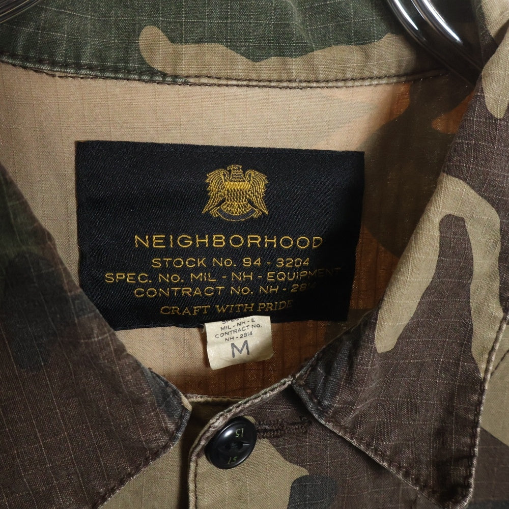 NEIGHBORHOOD(ネイバーフッド) 16SS DOCTOR C-SHIRT カモ柄 コットン 長袖シャツ カーキ 161SPNH-SHM04