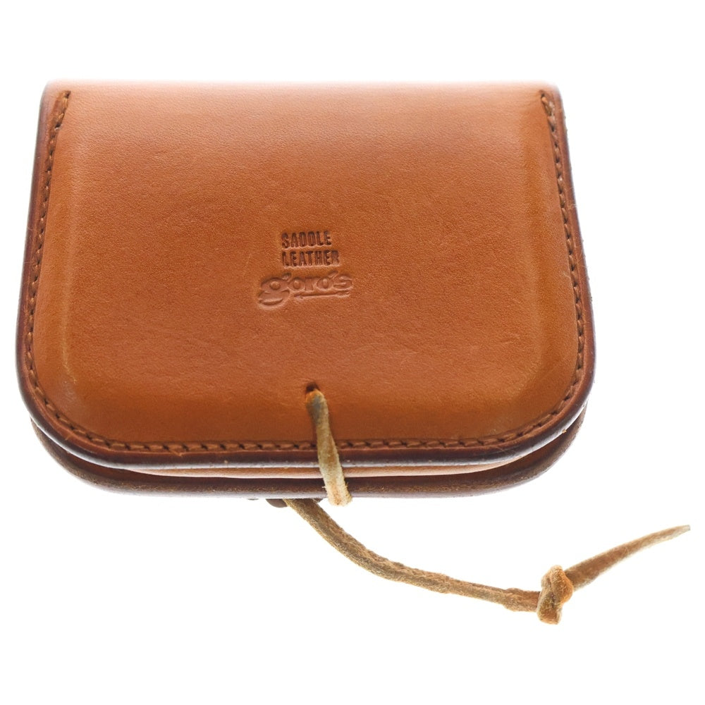 goro's(ゴローズ) 金縄ターコイズ付き フラワーコンチョ付き 角型小銭入れ レザーウォレット 財布 ブラウン