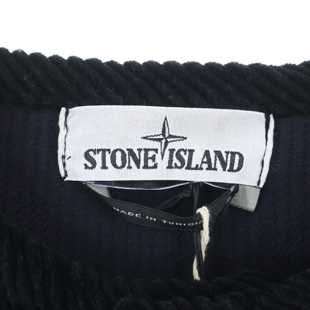 STONE ISLAND(ストーンアイランド) コーデュロイ ノーカラーボタンジャケット ブラック 691510939