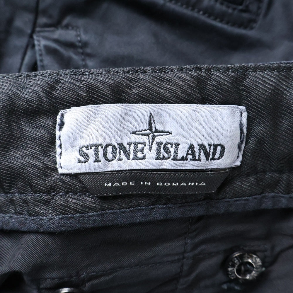STONE ISLAND(ストーンアイランド) ロゴワッペン マルチポケット ハーフパンツ ショーツ ブラック 7015L0504