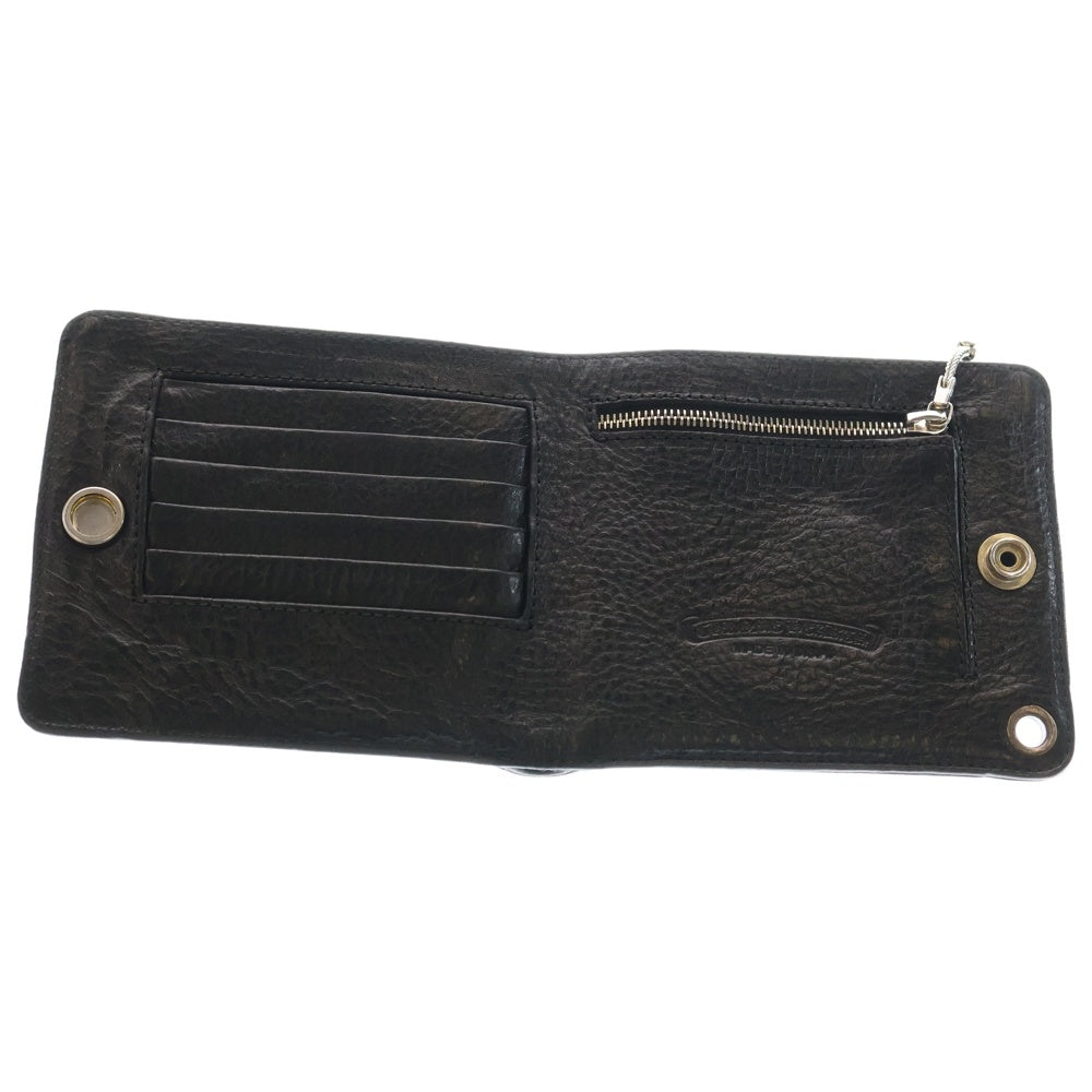 CHROME HEARTS(クロムハーツ) 1SNAP 1スナップ クロス ボールボタン レザーウォレット 財布 ブラック BCA361