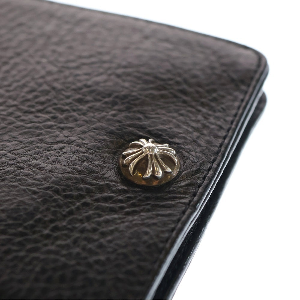 CHROME HEARTS(クロムハーツ) 1SNAP 1スナップ クロス ボールボタン レザーウォレット 財布 ブラック BCA361
