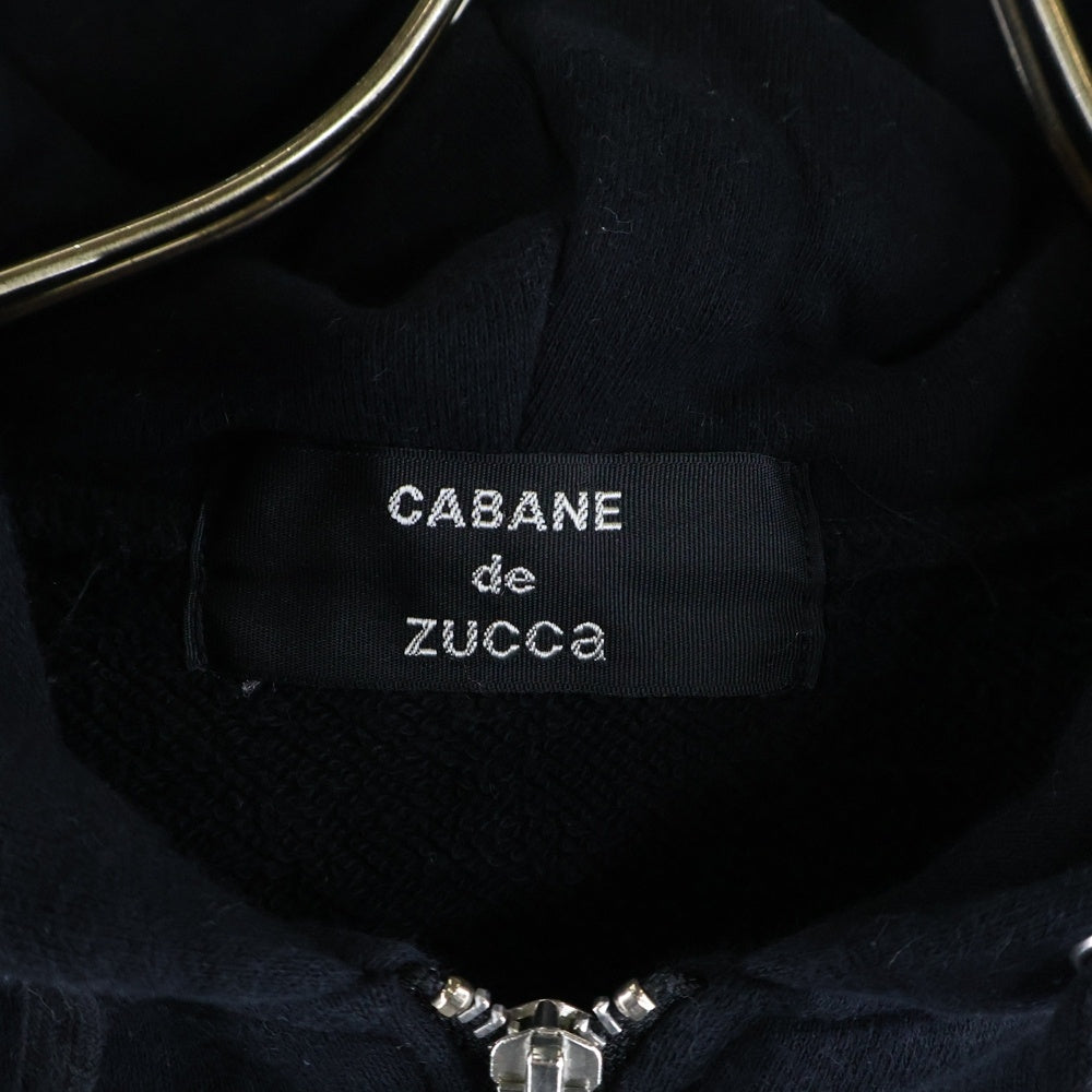 CABANE de ZUCCa(カバンドズッカ) ジップアップパーカー フーディー スウェット ブラック