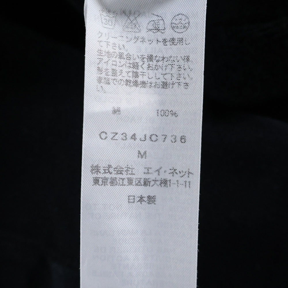 CABANE de ZUCCa(カバンドズッカ) ジップアップパーカー フーディー スウェット ブラック