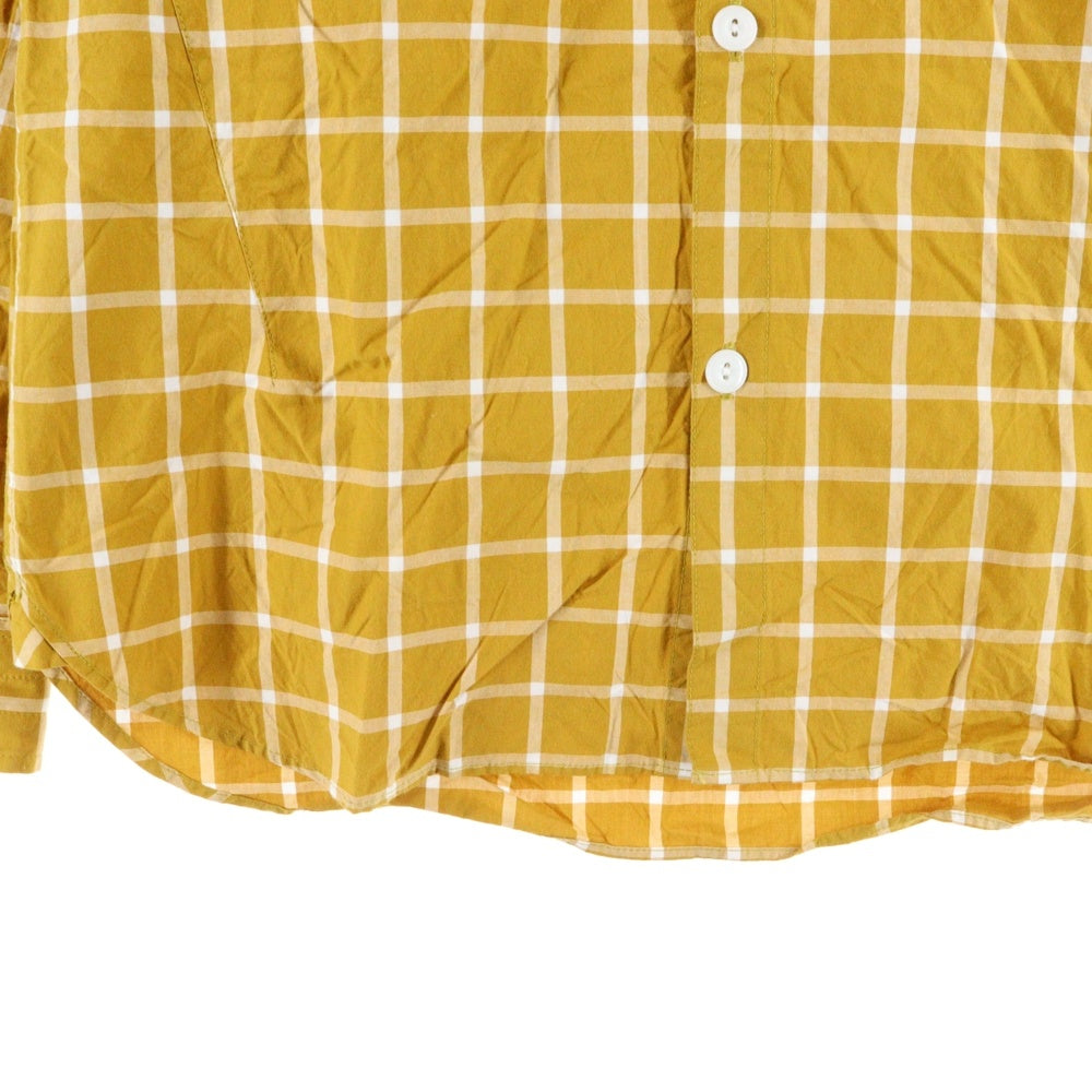 NUMBER (N)INE(ナンバーナイン) REGULAR COLOR SHIRTS CHECK レギュラーカラー 長袖チェックシャツ イエロー S15-NS008