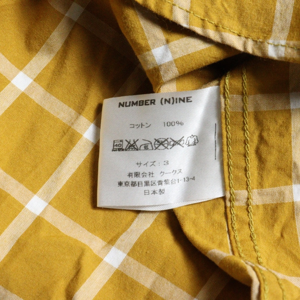 NUMBER (N)INE(ナンバーナイン) REGULAR COLOR SHIRTS CHECK