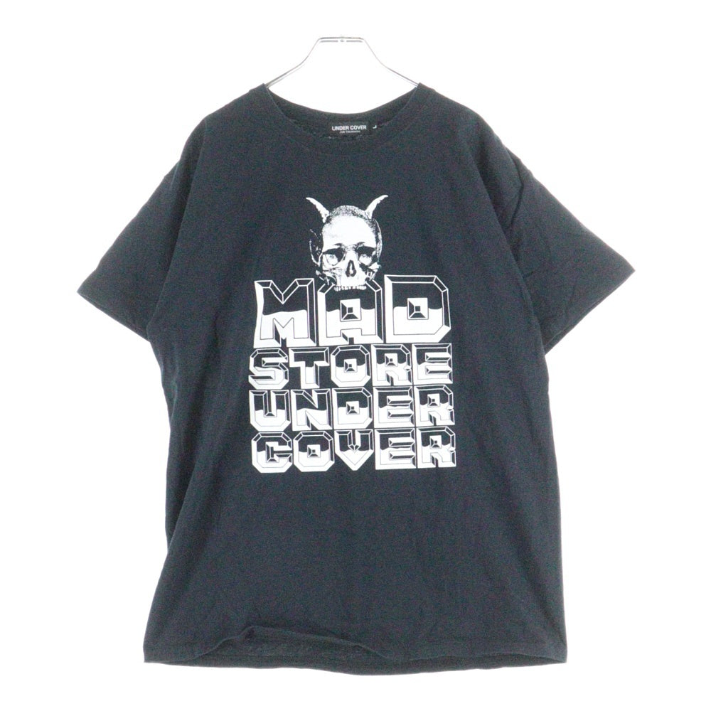 UNDERCOVER(アンダーカバー) MAD STORE クルーネック フロントプリント 半袖Tシャツ カットソー ブラック