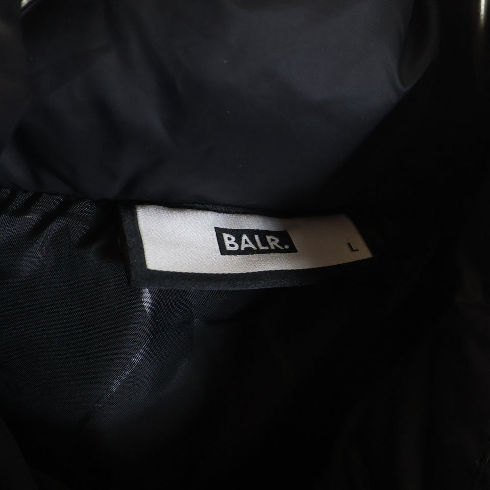 BALR.(ボーラー) フロントロゴプレート ナイロン ダウンベスト ジャケット ブラック