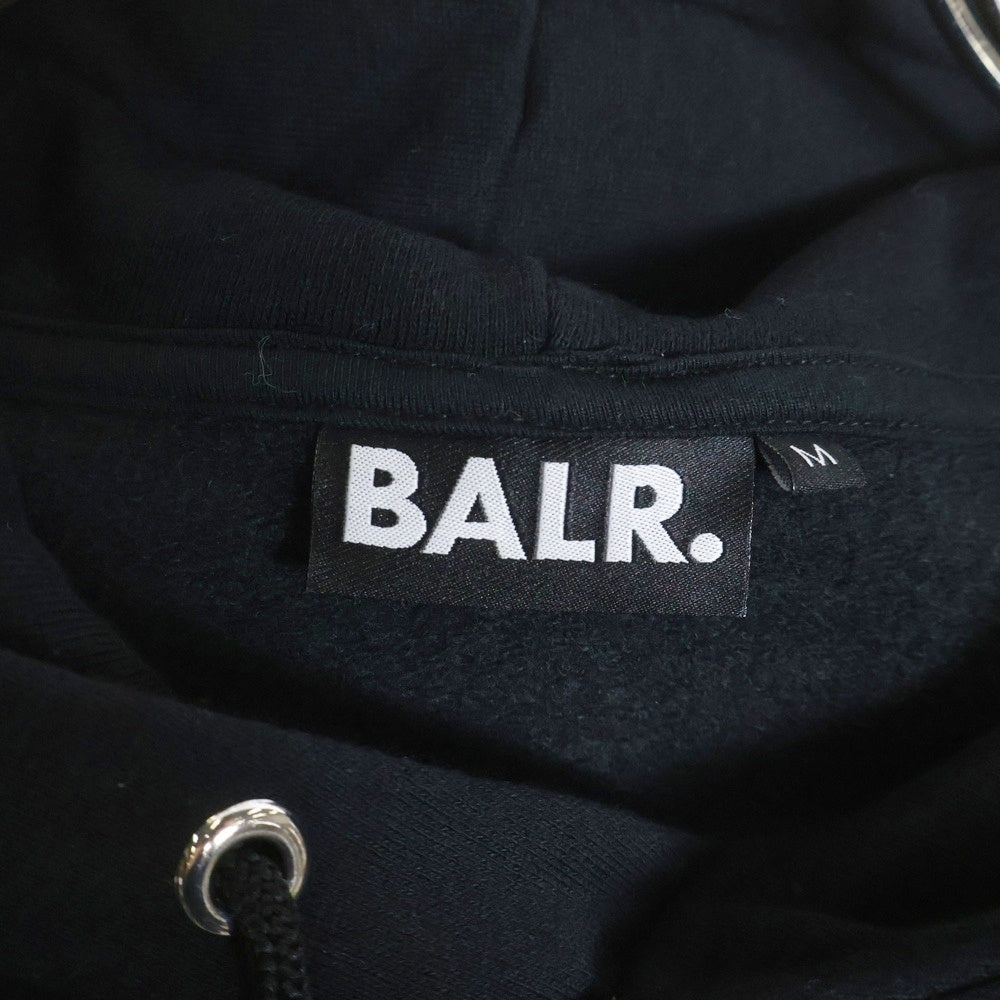 BALR.(ボーラー) フロントロゴプリント プルオーバーフーディー パーカー スウェット トレーナー ブラック