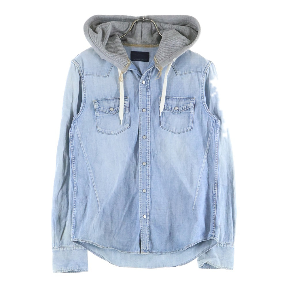 NUMBER (N)INE(ナンバーナイン) サーマルフーディードッキング スナップボタンデニムシャツ インディゴ