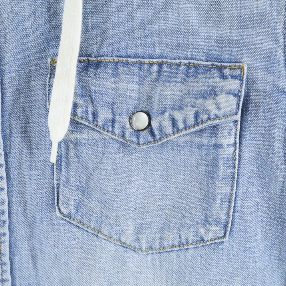 NUMBER (N)INE(ナンバーナイン) サーマルフーディードッキング スナップボタンデニムシャツ インディゴ