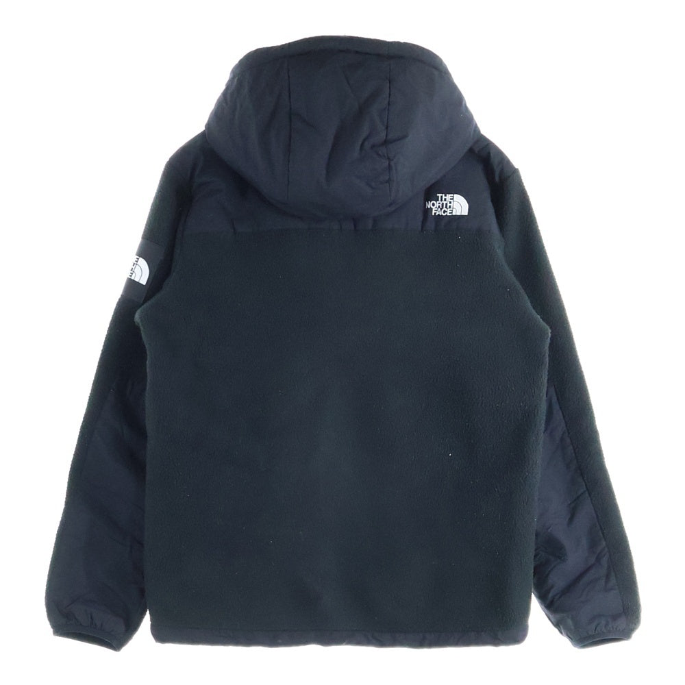 THE NORTH FACE(ザノースフェイス) DENALI HOODIE デナリ フーディ 胸ロゴデザイン マルチポケット ジップアップ ボアジャケット ブラック NA72052