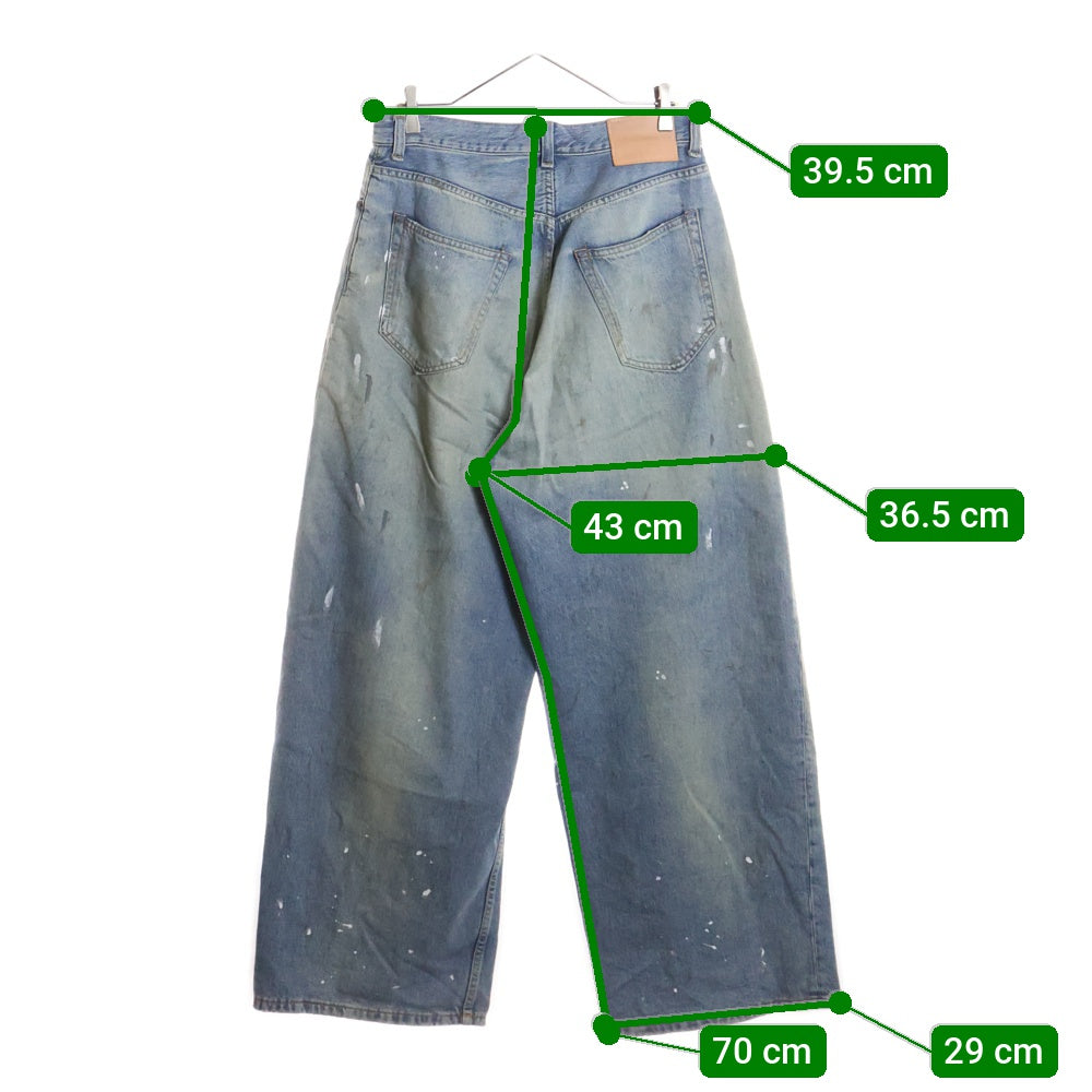 Acne Studios(アクネ ストゥディオズ) 2023M トラファルガー ダメージ加工 スーパーバギーデニムパンツ ジーンズ インディゴ B00343-