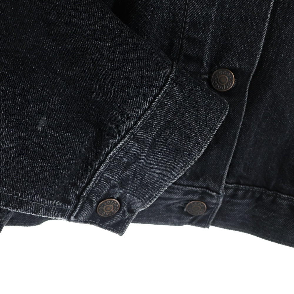 Acne Studios(アクネ ストゥディオズ) リラックス クロップドフィット マルチポケット デニムジャケット ブラック A90585
