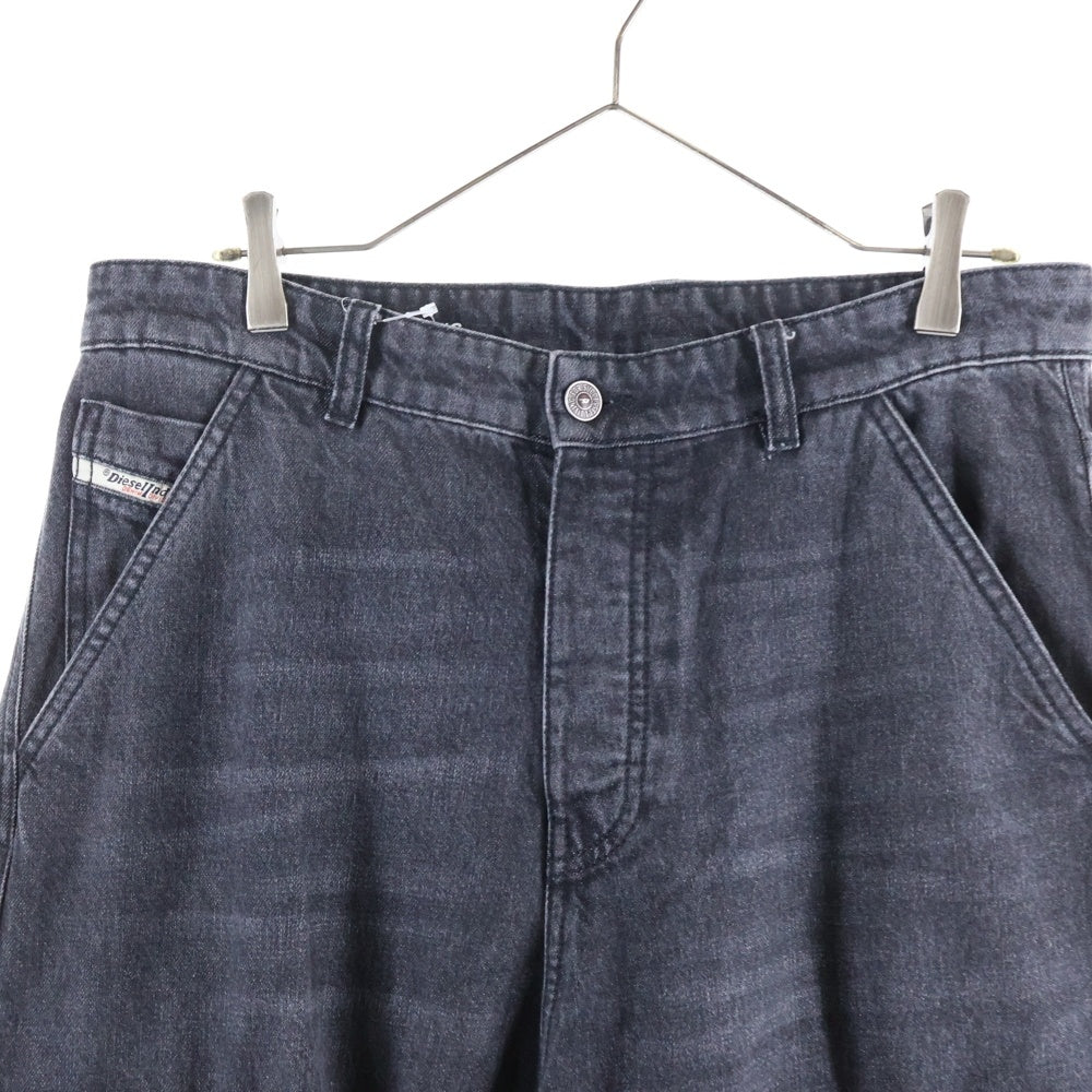 DIESEL(ディーゼル) D-SIRE-CARGO-S マルチポケット ボタンフライ デニムパンツ ブラック A11871