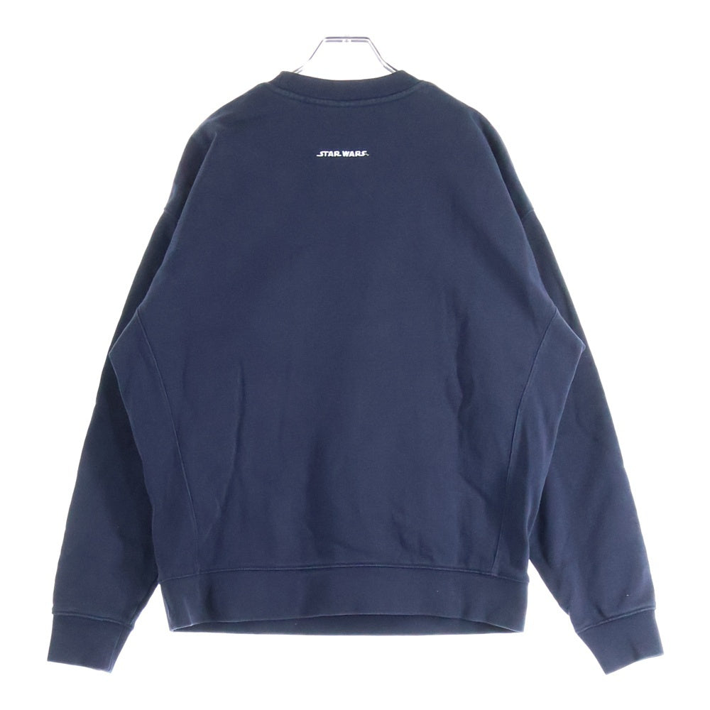 KITH(キス) 21AW ×STAR WARS TROOPER CREWNECK スターウォーズ ストームトルーパー ロゴ刺繍 フロントパッチ クルーネック スウェット トレーナー ネイビー KHM030218