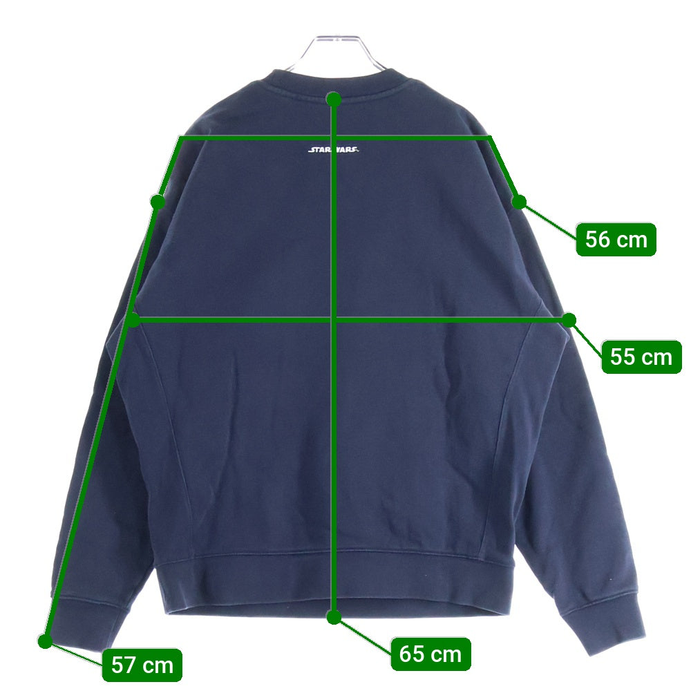 KITH(キス) 21AW ×STAR WARS TROOPER CREWNECK スターウォーズ ストームトルーパー ロゴ刺繍 フロントパッチ クルーネック スウェット トレーナー ネイビー KHM030218