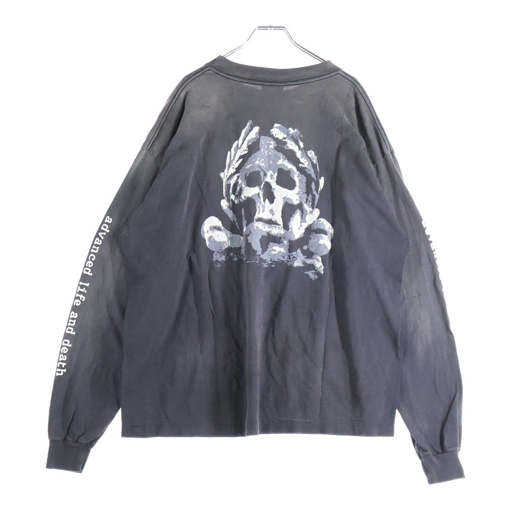SAINT MICHAEL(セントマイケル) 25AW SAINT COMES L/S TEE セント カムス ロングスリーブ クルーネック長袖Tシャツ カットソー ブラック SM-HR1-0000-031