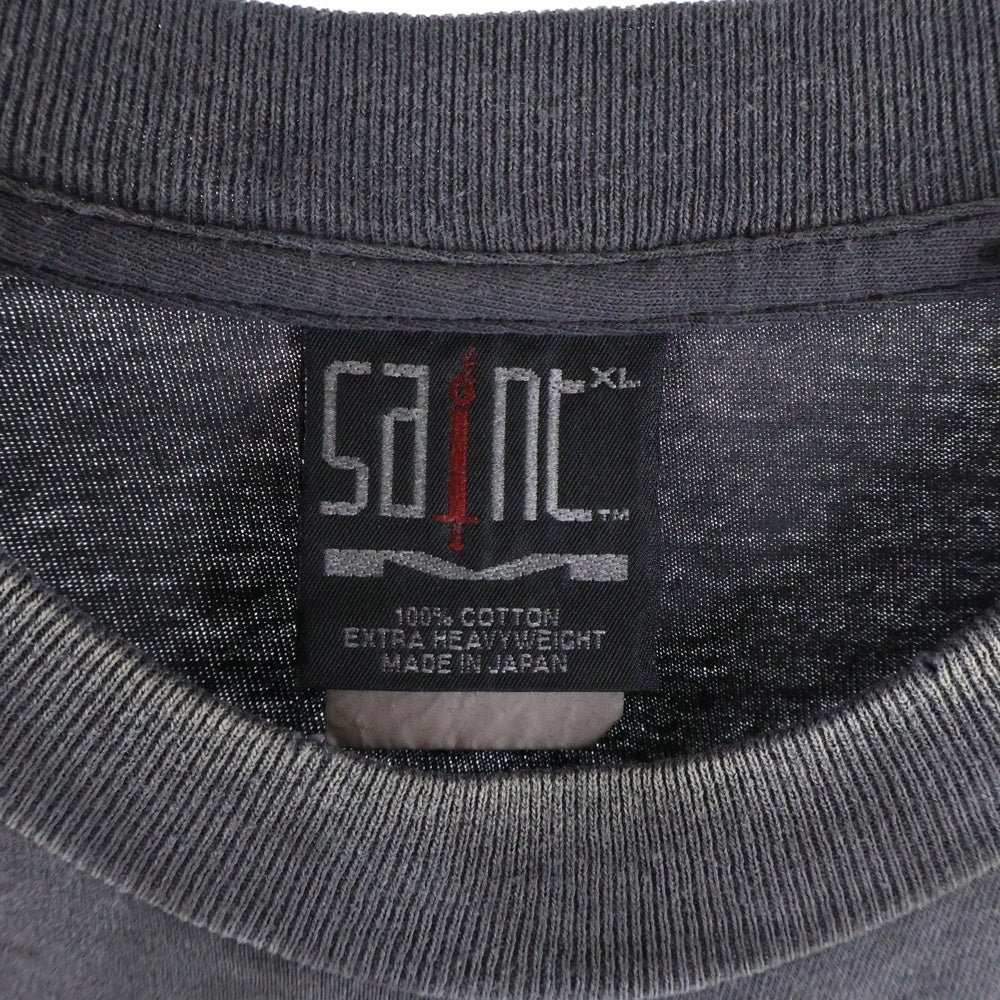 SAINT MICHAEL(セントマイケル) 25AW SAINT COMES L/S TEE セント カムス ロングスリーブ クルーネック長袖Tシャツ カットソー ブラック SM-HR1-0000-031
