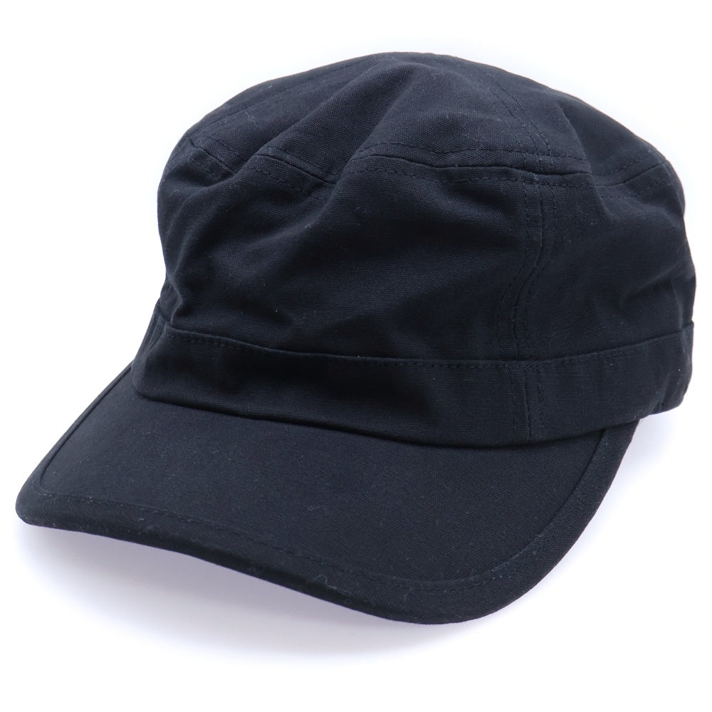 CAMBIO(カンビオ) SIMPLE CANVAS WORK CAP シンプル キャンバス ワークキャップ 帽子 ブラック OP-222-BO009