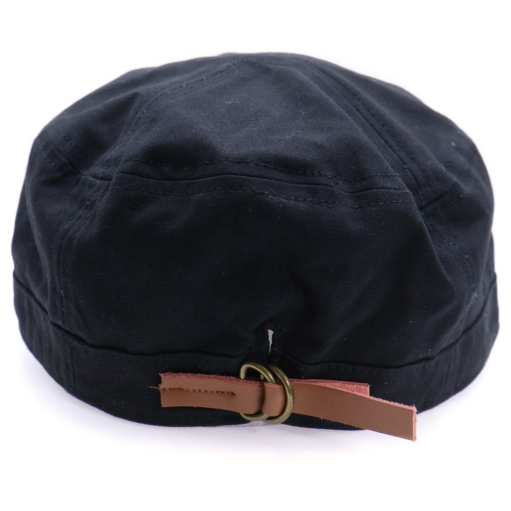 CAMBIO(カンビオ) SIMPLE CANVAS WORK CAP シンプル キャンバス ワークキャップ 帽子 ブラック OP-222-BO009