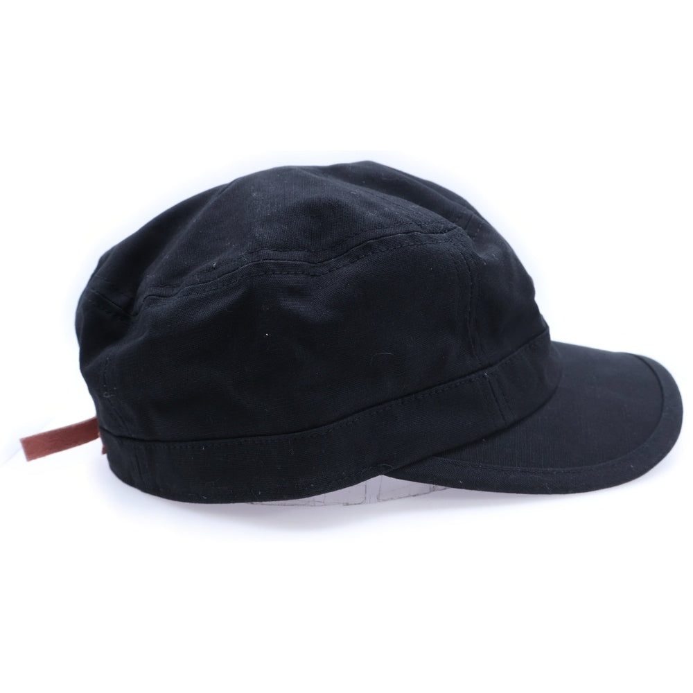 CAMBIO(カンビオ) SIMPLE CANVAS WORK CAP シンプル キャンバス ワークキャップ 帽子 ブラック OP-222-BO009
