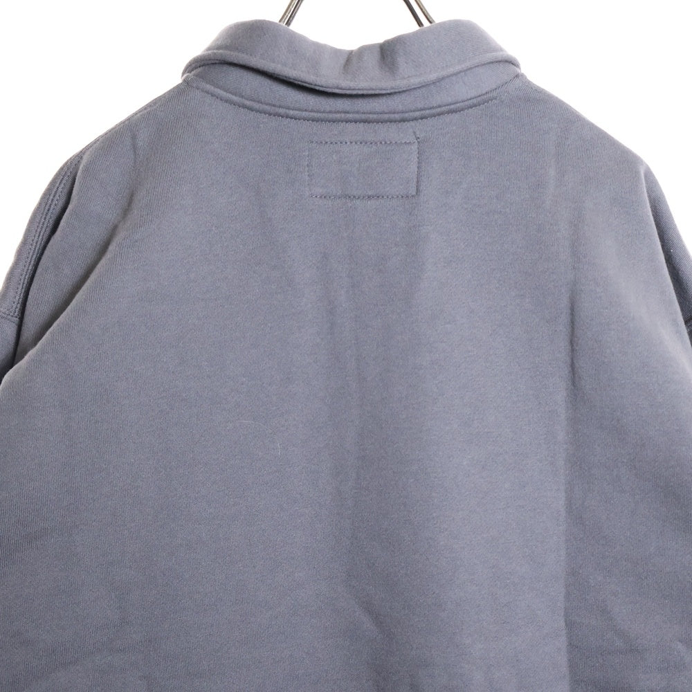 ATMOS(アトモス) OVERDYED HALF ZIP SWEAT オーバーダイ ハーフジップ スウェット トレーナー チャコール AT20-055