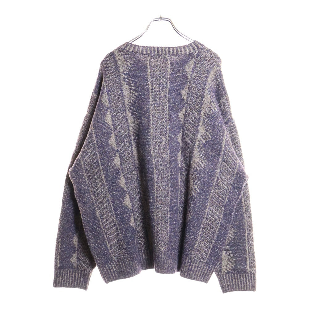 JOURNAL STANDARD(ジャーナルスタンダード) 総柄 ウール混 ジャガードクルーネック ニット セーター パープル 21-080-600-9250-4-0