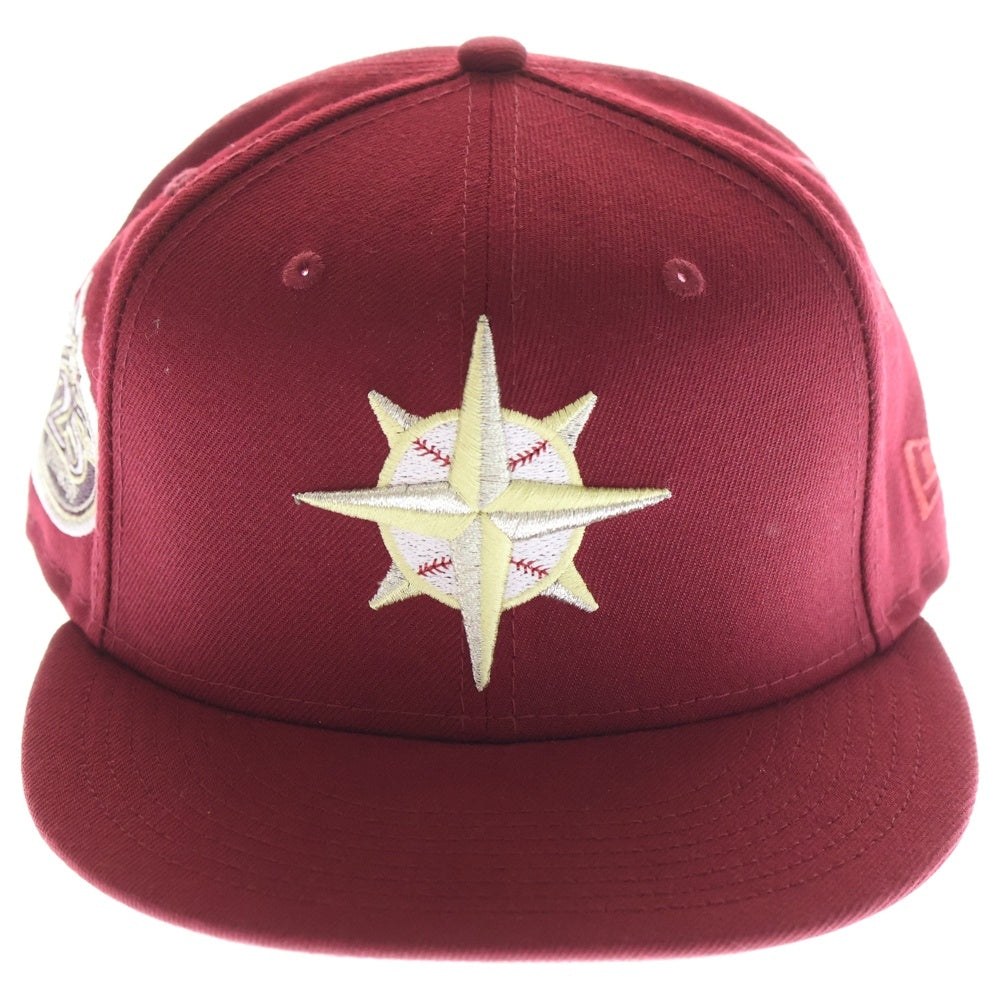 NEW ERA(ニューエラ) MLB SEATTLE MARINERS 25TH ANNIVERSARY FITTED 6PANEL CAP 59FIFTY シアトル マリナーズ フィテッド エンブロイダリー ロゴ 6パネル キャップ 帽子