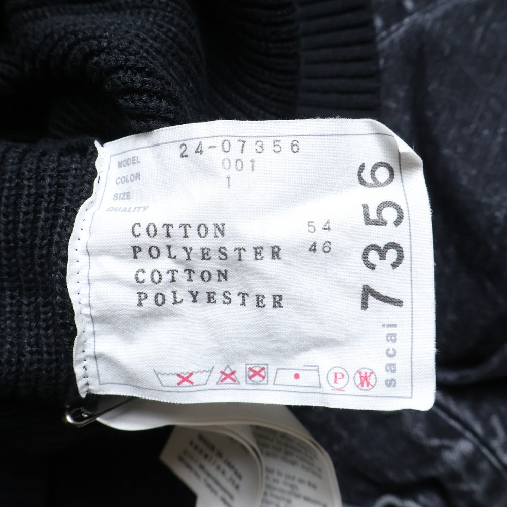 Sacai(サカイ) 24AW Denim Docking Knit デニムパフスリーブ