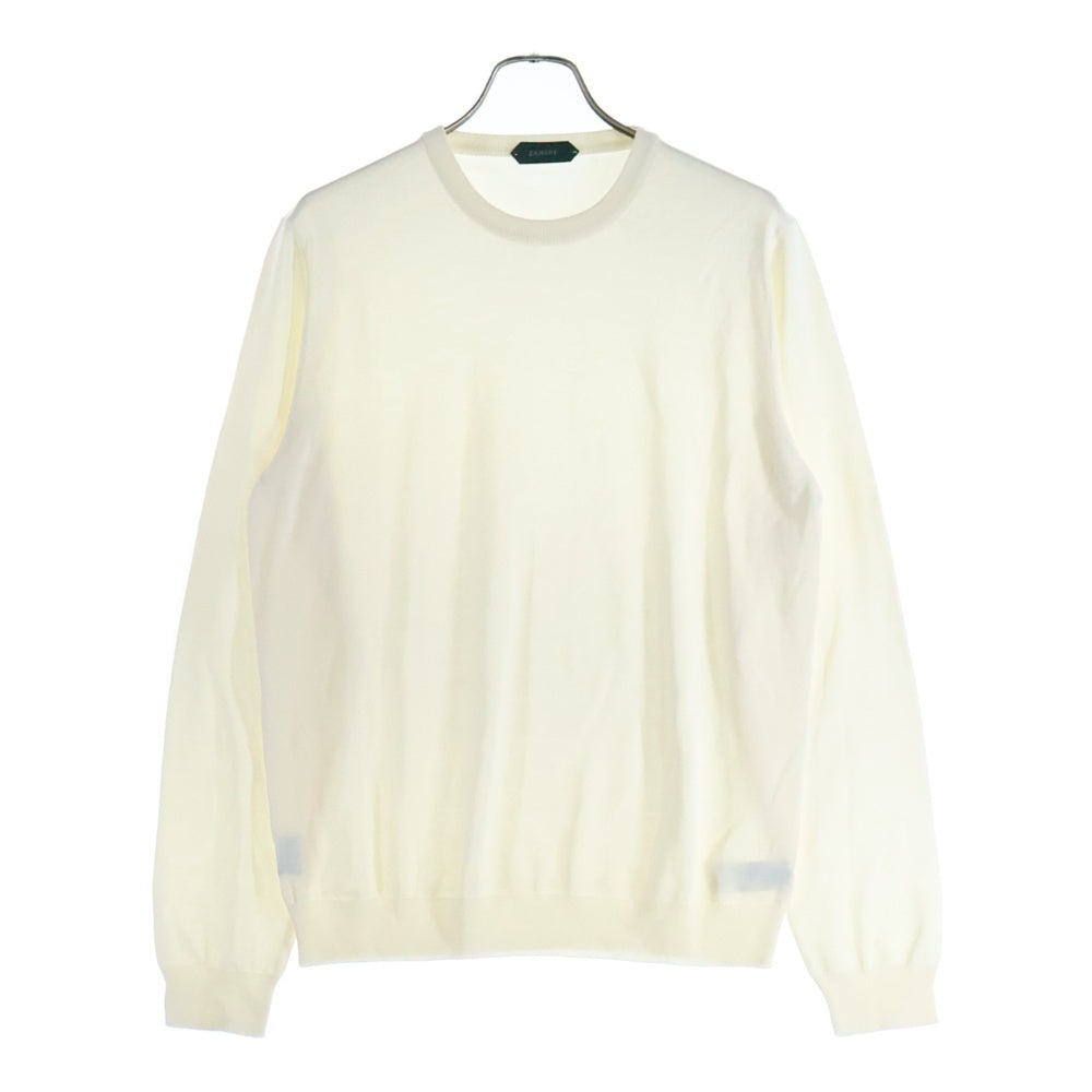 ZANONE(ザノーネ) クルーネック ミドルゲージ ニット セーター ホワイト