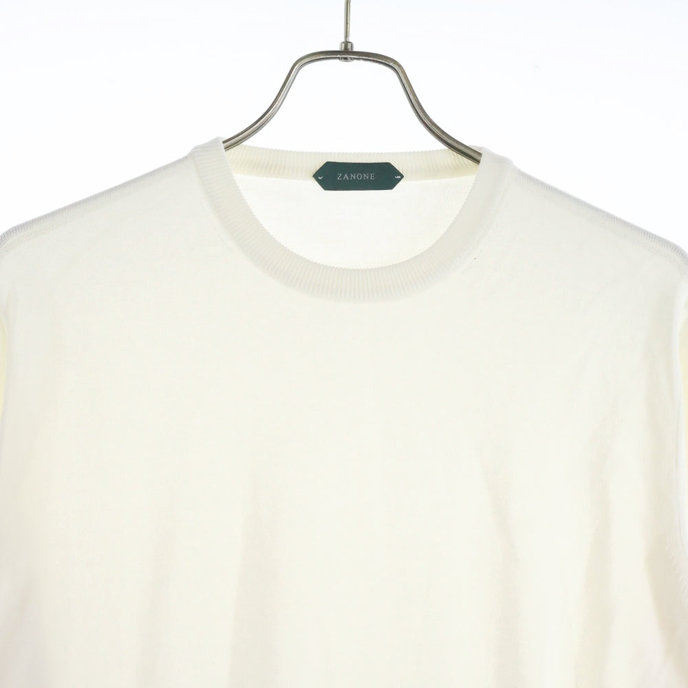 ZANONE(ザノーネ) クルーネック ミドルゲージ ニット セーター ホワイト