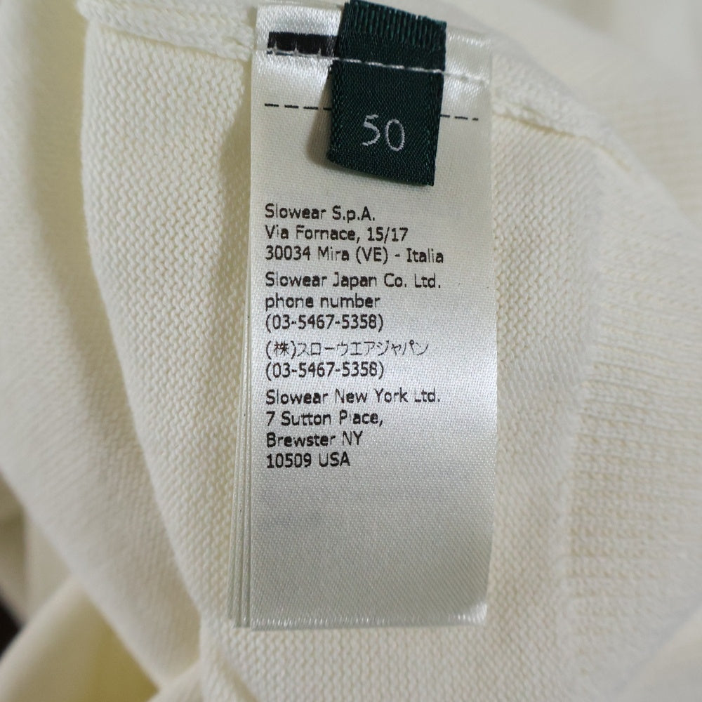 ZANONE(ザノーネ) クルーネック ミドルゲージ ニット セーター ホワイト