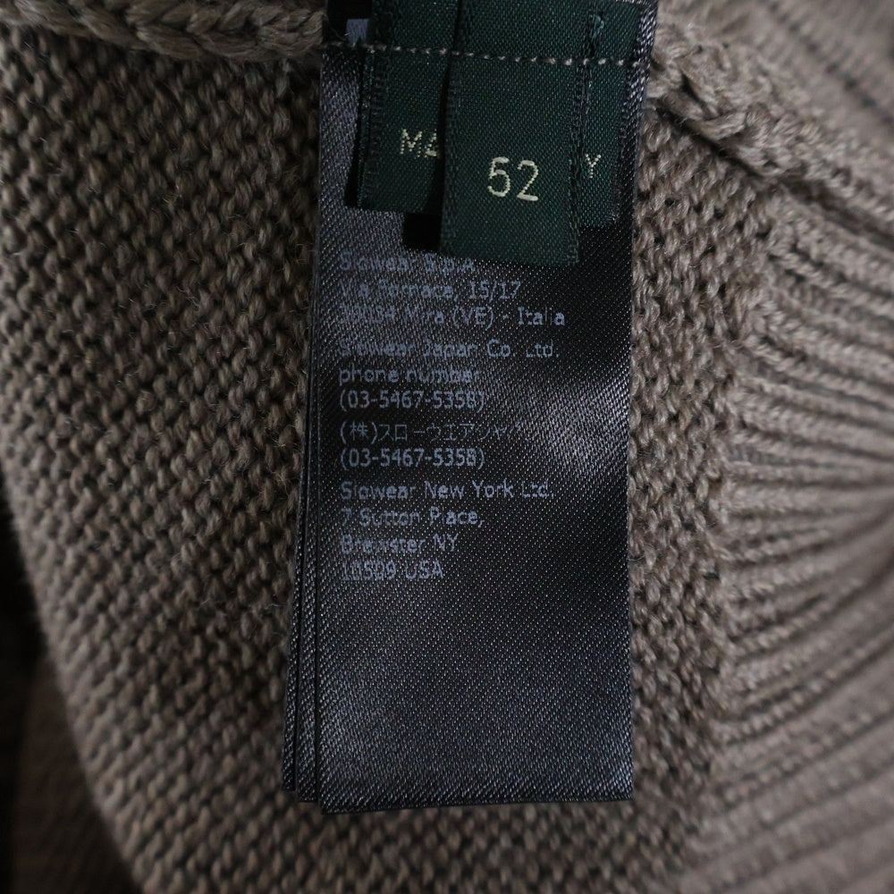 ZANONE(ザノーネ) クルーネック ハイゲージ ニット セーター ブラウン