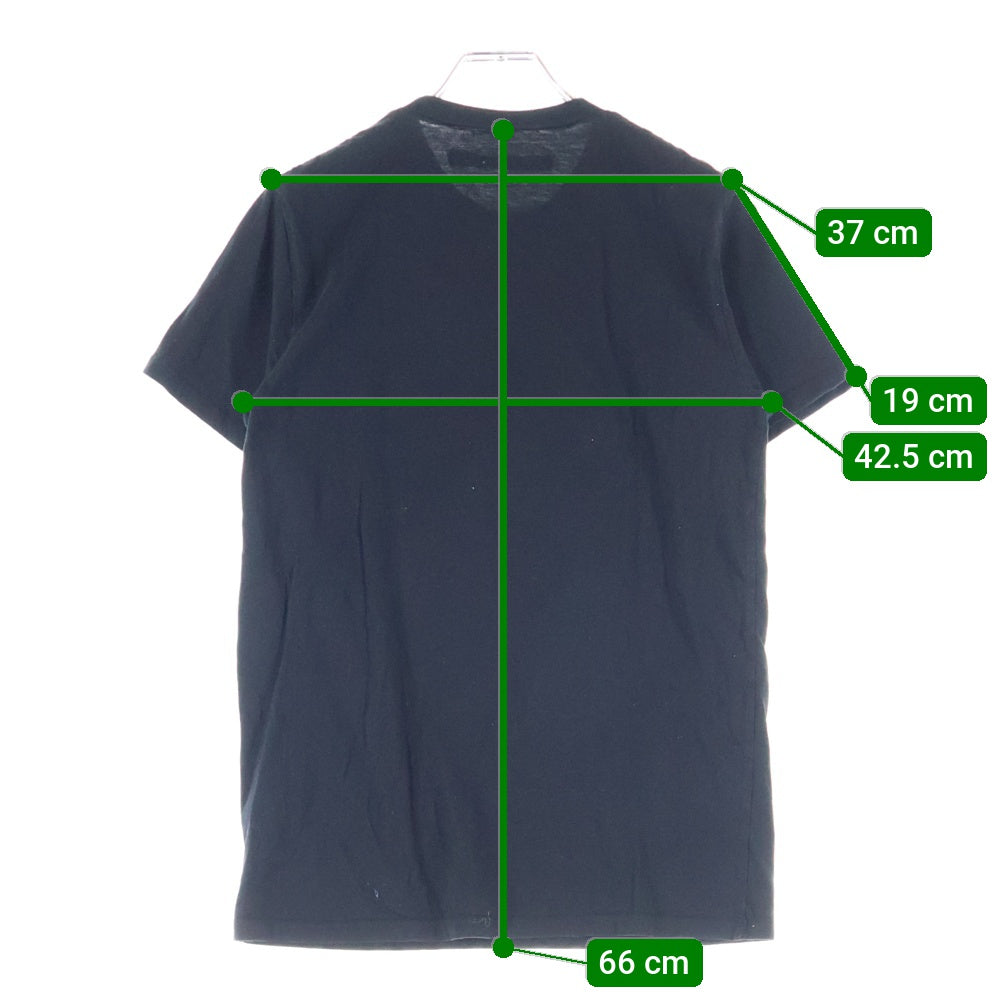 JOHN LAWRENCE SULLIVAN(ジョンローレンスサリバン) 幾何学プリント クルーネック 半袖Tシャツ カットソー ブラック SA00513-40