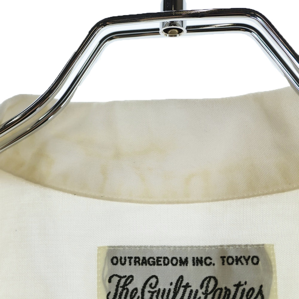 WACKO MARIA(ワコマリア) 24SS 50'S SHIRT S/S 24SS-WMS-OC05 ロゴ刺繍半袖開襟シャツ ホワイト