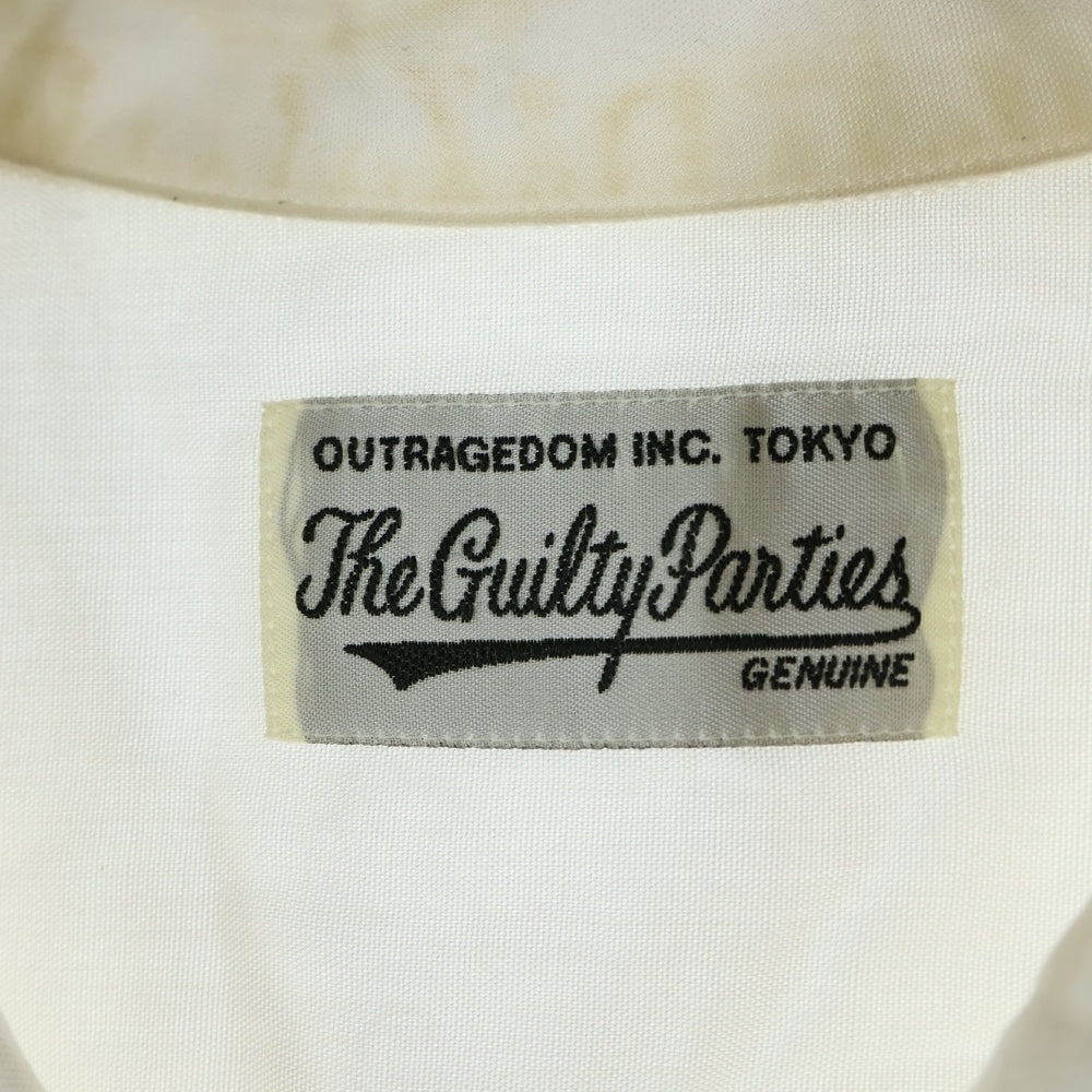 WACKO MARIA(ワコマリア) 24SS 50'S SHIRT S/S 24SS-WMS-OC05 ロゴ刺繍半袖開襟シャツ ホワイト