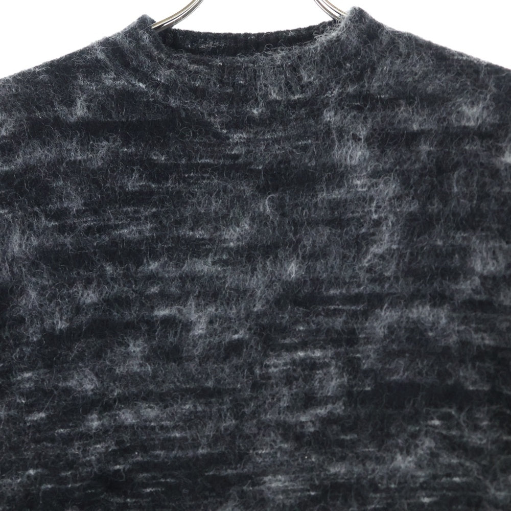 ISAMU KATAYAMA BACKLASH(イサムカタヤマバックラッシュ) モヘア混 カシミヤ ハイネックニットセーター ブラック KN777-01