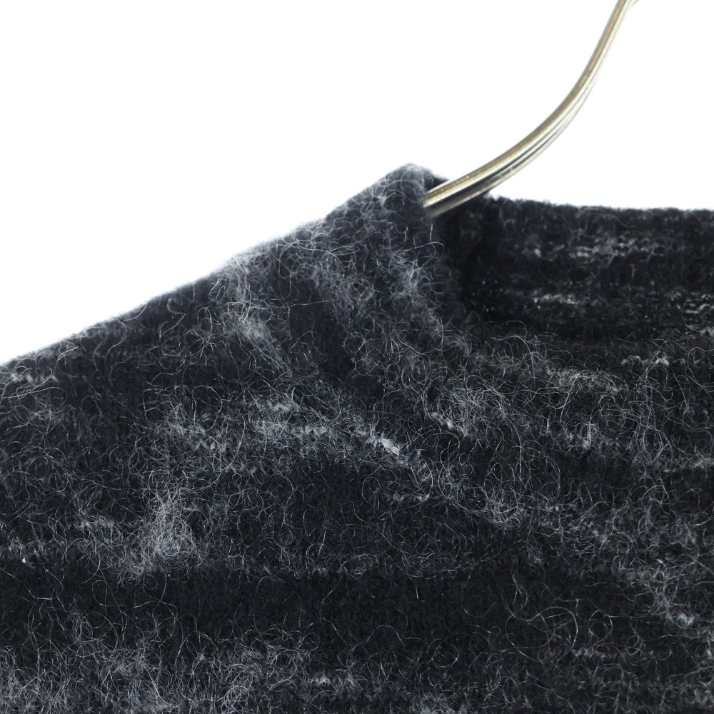 ISAMU KATAYAMA BACKLASH(イサムカタヤマバックラッシュ) モヘア混 カシミヤ ハイネックニットセーター ブラック KN777-01