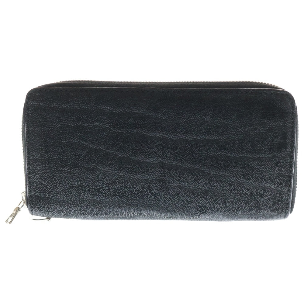 ISAMU KATAYAMA BACKLASH(イサムカタヤマバックラッシュ) ELEPHANT ROUND FASTNER WALLET レザー ラウンドジップ ロングウォレット 長財布 ブラック 887-03